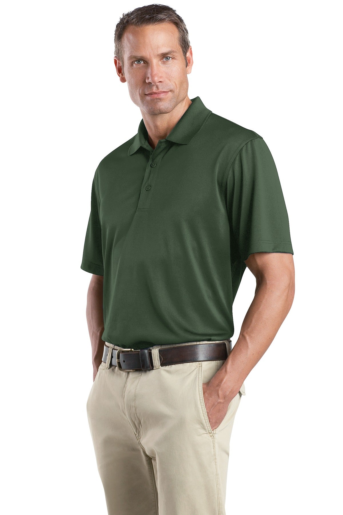 CornerStone - Select Snag-Proof Polo. CS412 - Dark Green - three_q