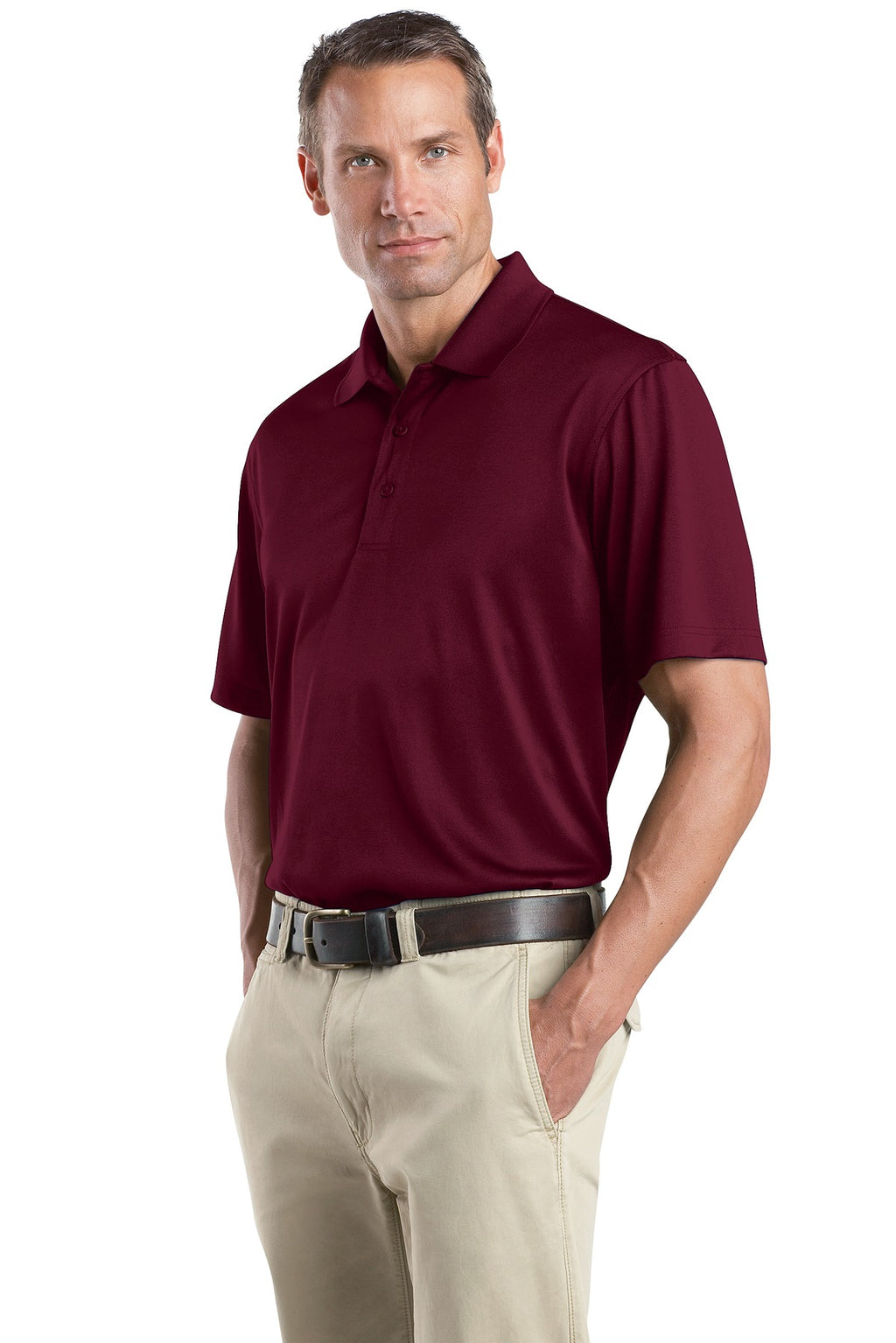 CornerStone - Select Snag-Proof Polo. CS412 - Maroon - three_q