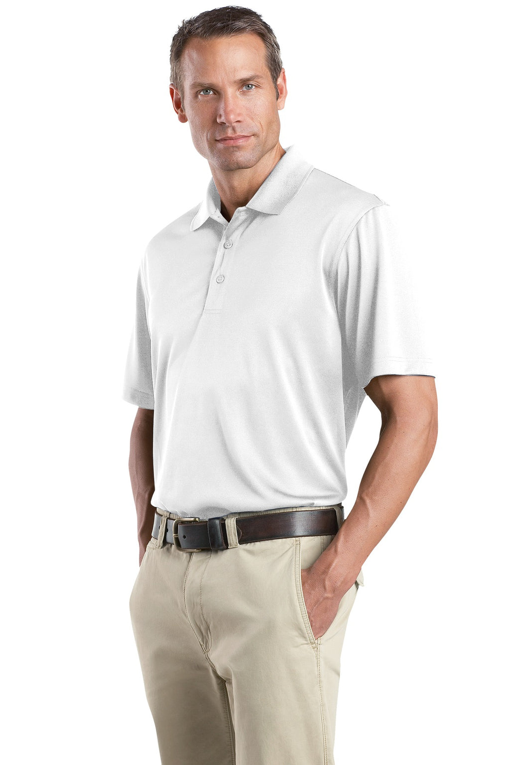 CornerStone - Select Snag-Proof Polo. CS412 - White - three_q