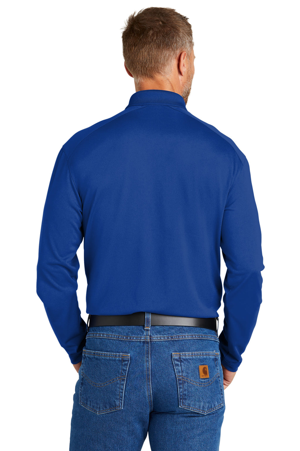 CornerStone Select Lightweight Snag-Proof Long Sleeve Polo CS418LS - Royal - back
