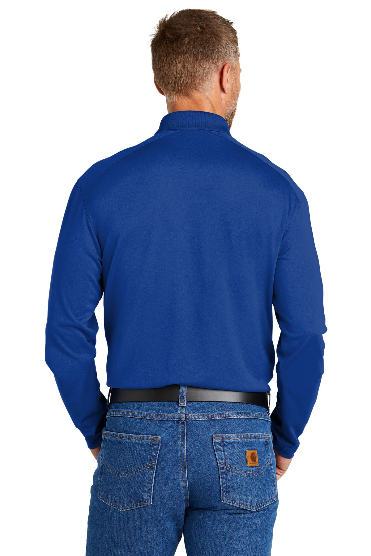 CornerStone Select Lightweight Snag-Proof Long Sleeve Polo CS418LS - Royal - back