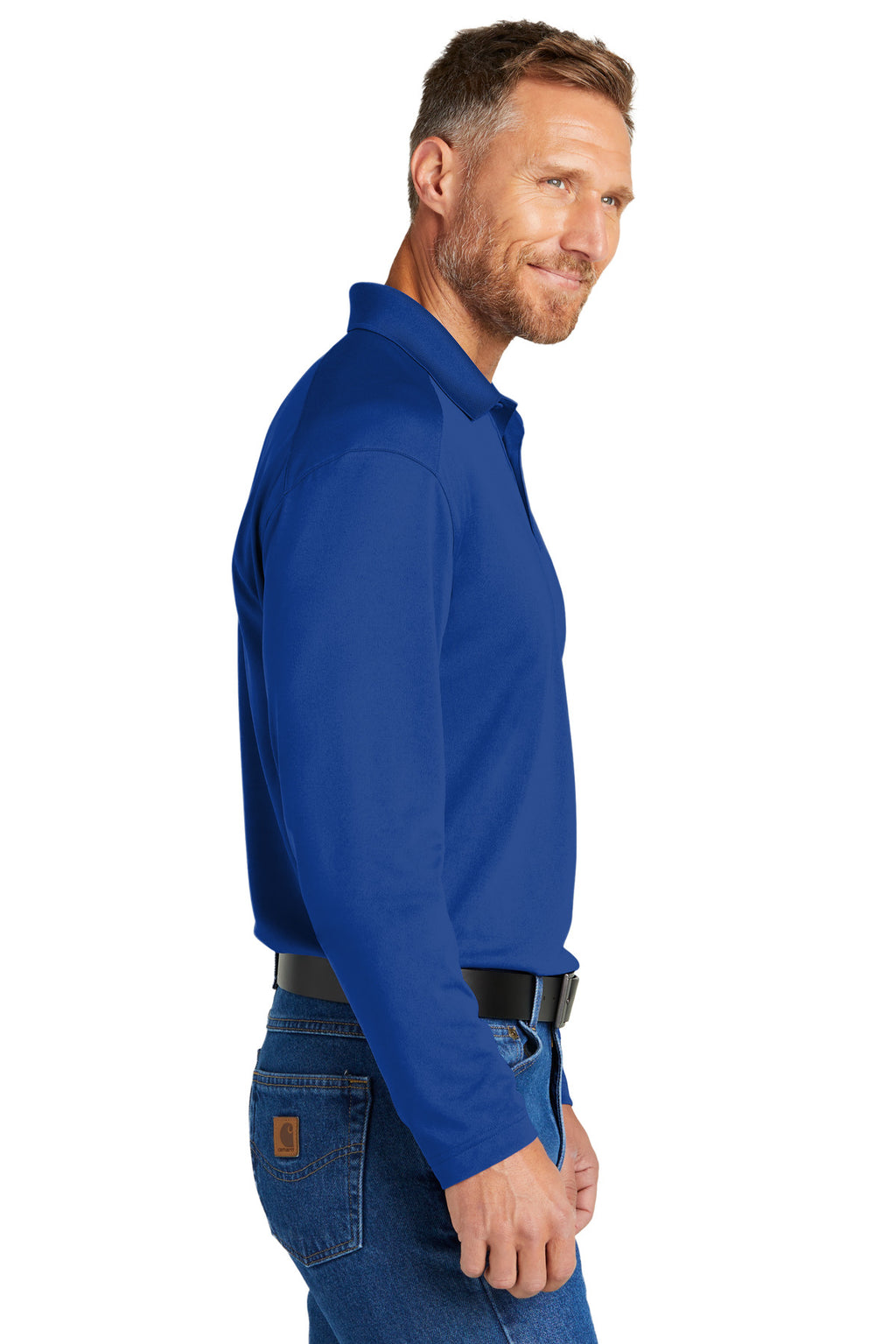 CornerStone Select Lightweight Snag-Proof Long Sleeve Polo CS418LS - Royal - side