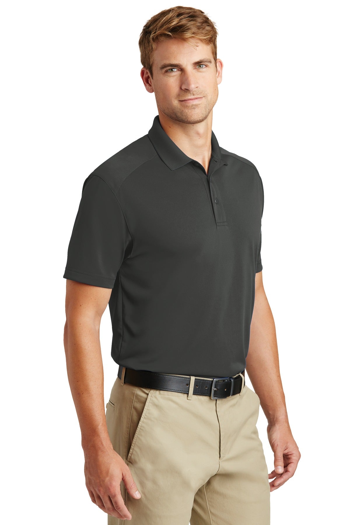 CornerStone Select Lightweight Snag-Proof Polo. CS418 - Charcoal - three_q
