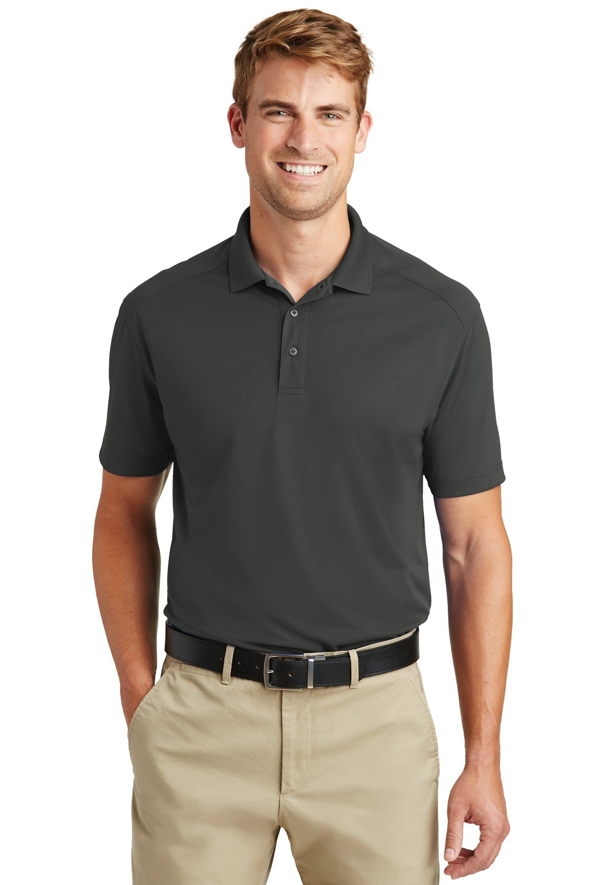 CornerStone Select Lightweight Snag-Proof Polo. CS418 - Charcoal - front