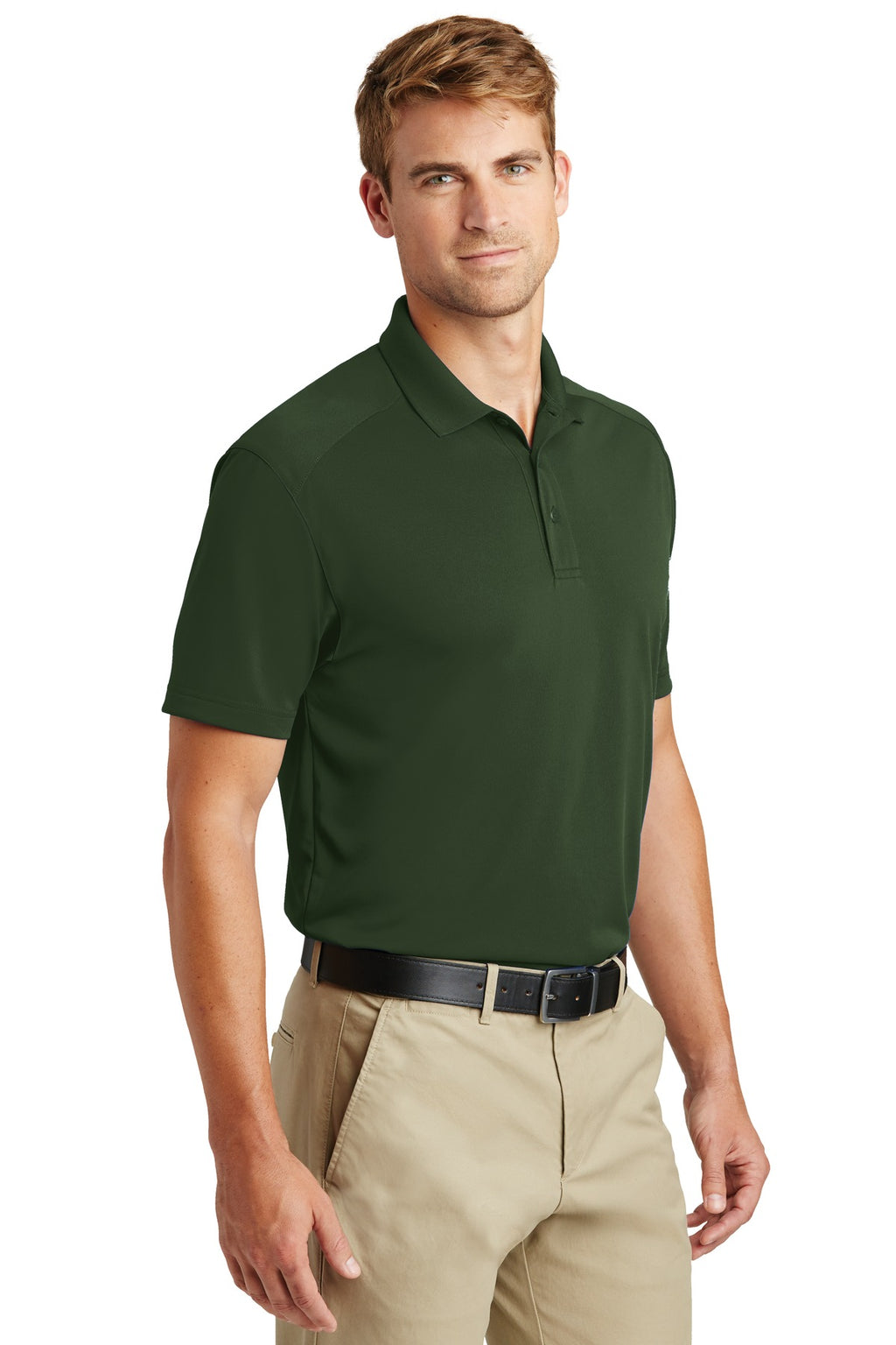 CornerStone Select Lightweight Snag-Proof Polo. CS418 - Dark Green - three_q