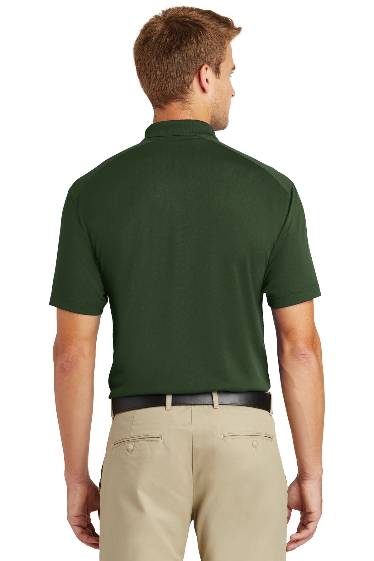 CornerStone Select Lightweight Snag-Proof Polo. CS418 - Dark Green - back