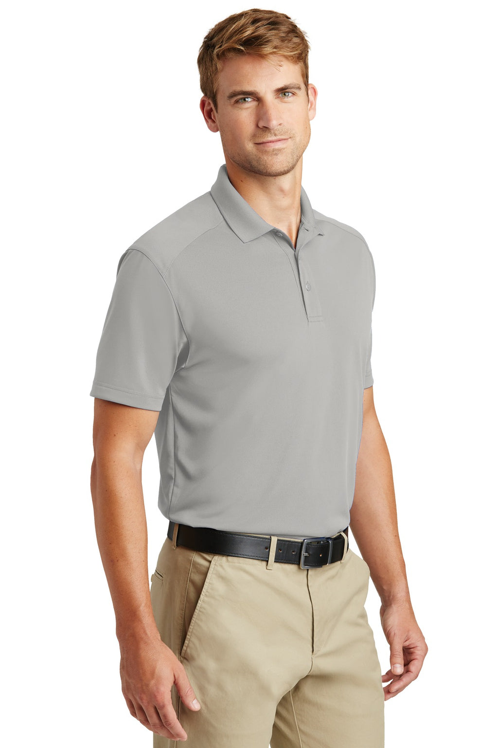 CornerStone Select Lightweight Snag-Proof Polo. CS418 - Light Grey - three_q
