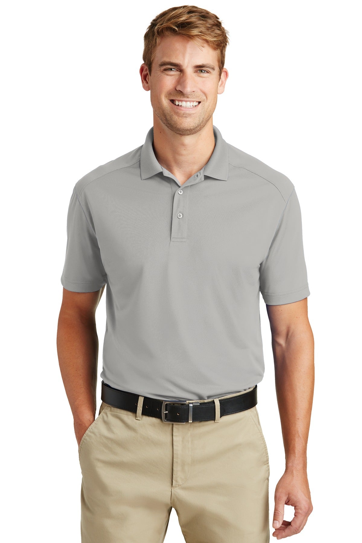 CornerStone Select Lightweight Snag-Proof Polo. CS418 - Light Grey - front