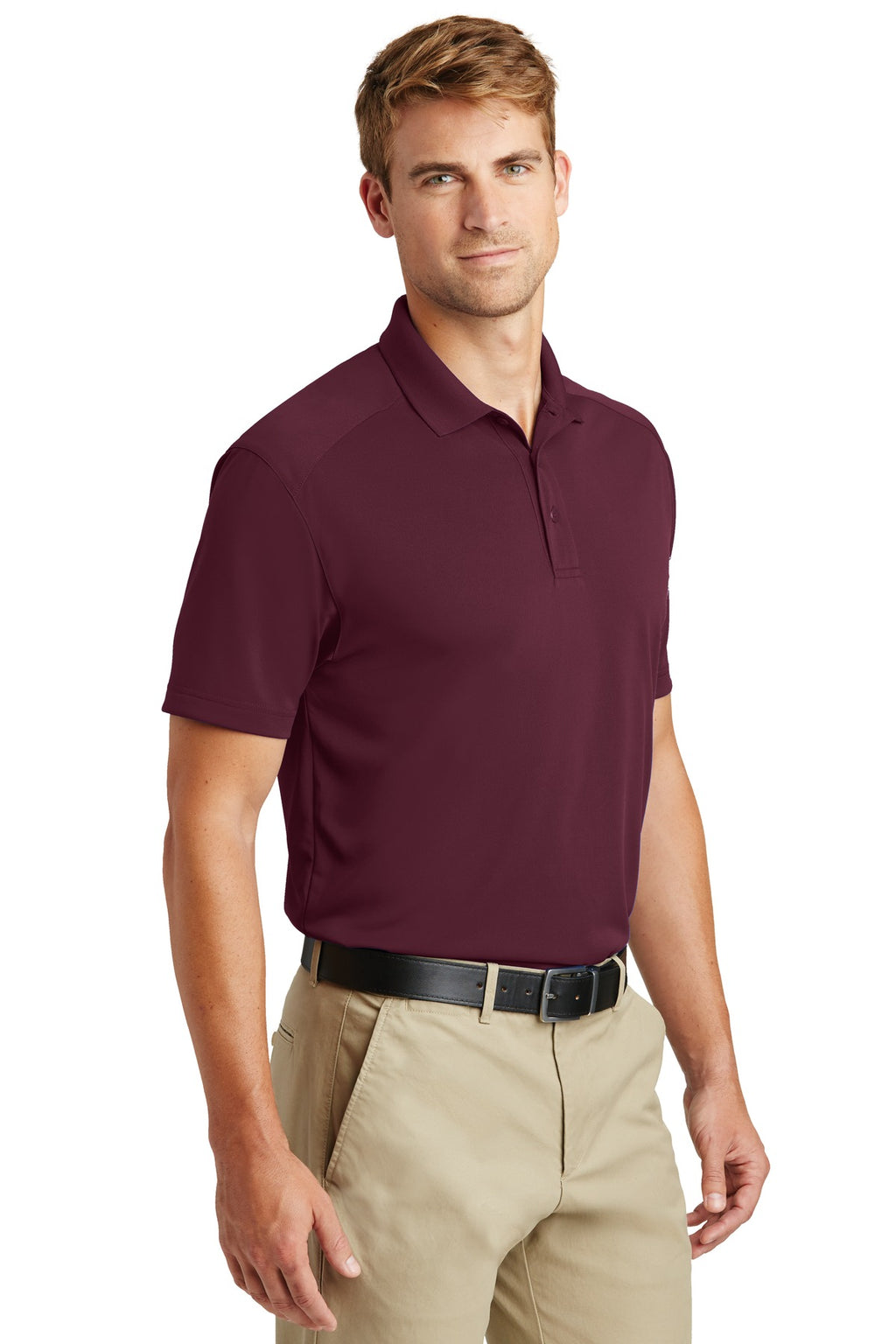 CornerStone Select Lightweight Snag-Proof Polo. CS418 - Maroon - three_q