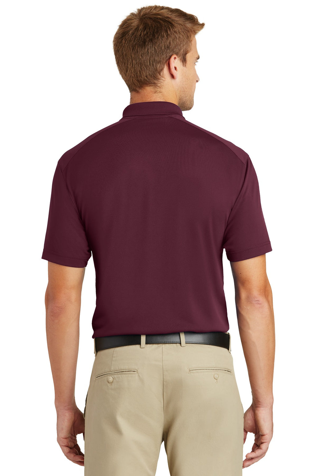 CornerStone Select Lightweight Snag-Proof Polo. CS418 - Maroon - back