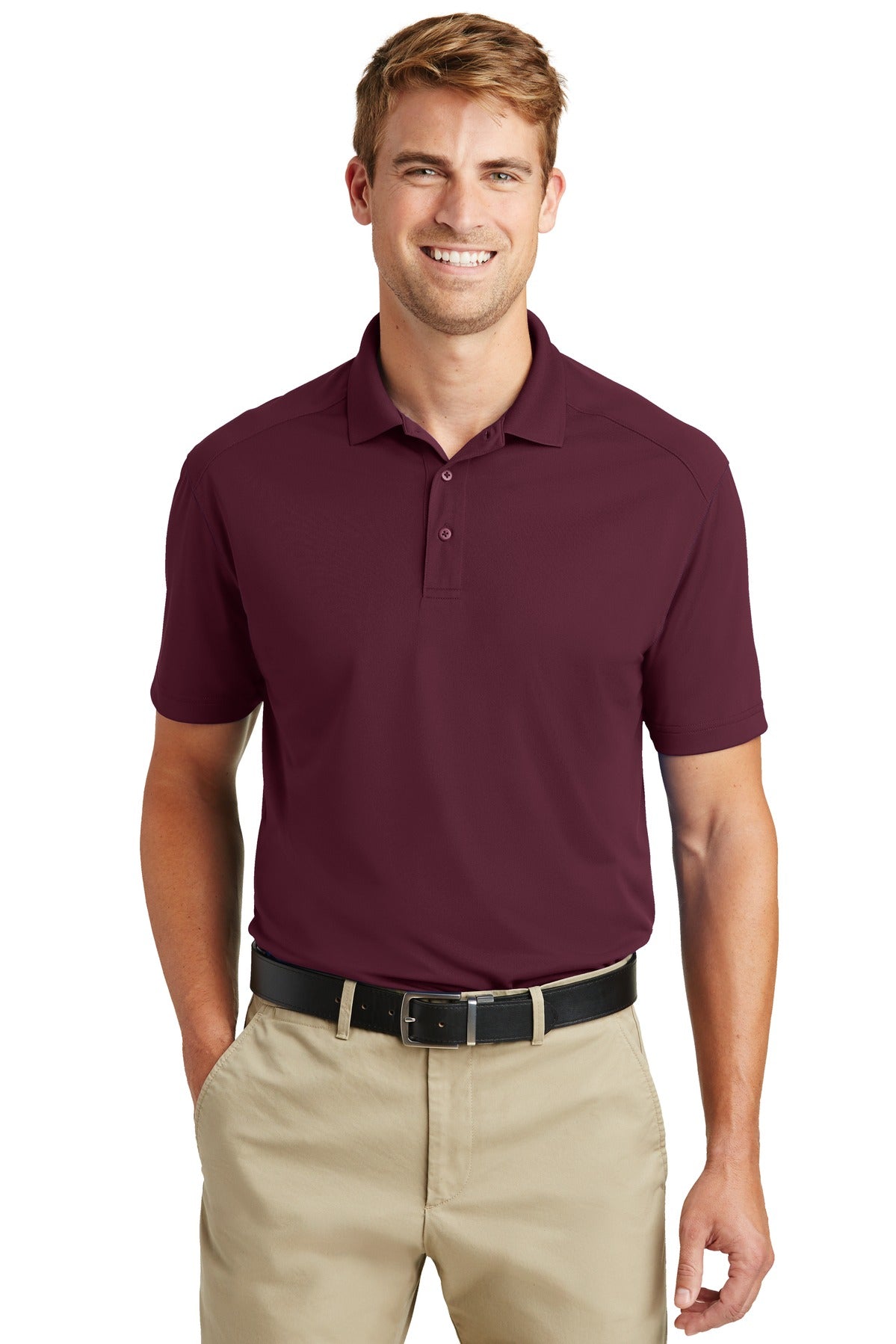 CornerStone Select Lightweight Snag-Proof Polo. CS418 - Maroon - front