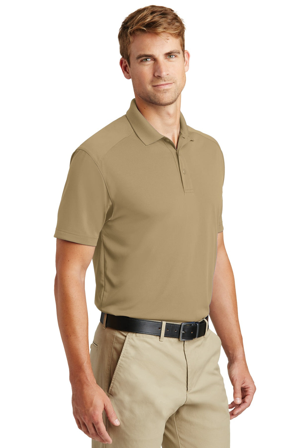 CornerStone Select Lightweight Snag-Proof Polo. CS418 - Tan - three_q