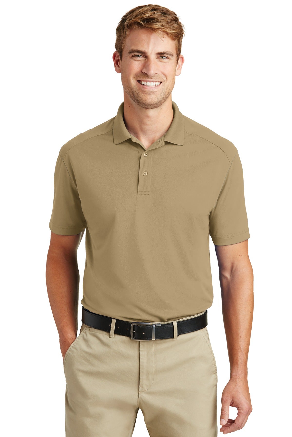 CornerStone Select Lightweight Snag-Proof Polo. CS418 - Tan - front