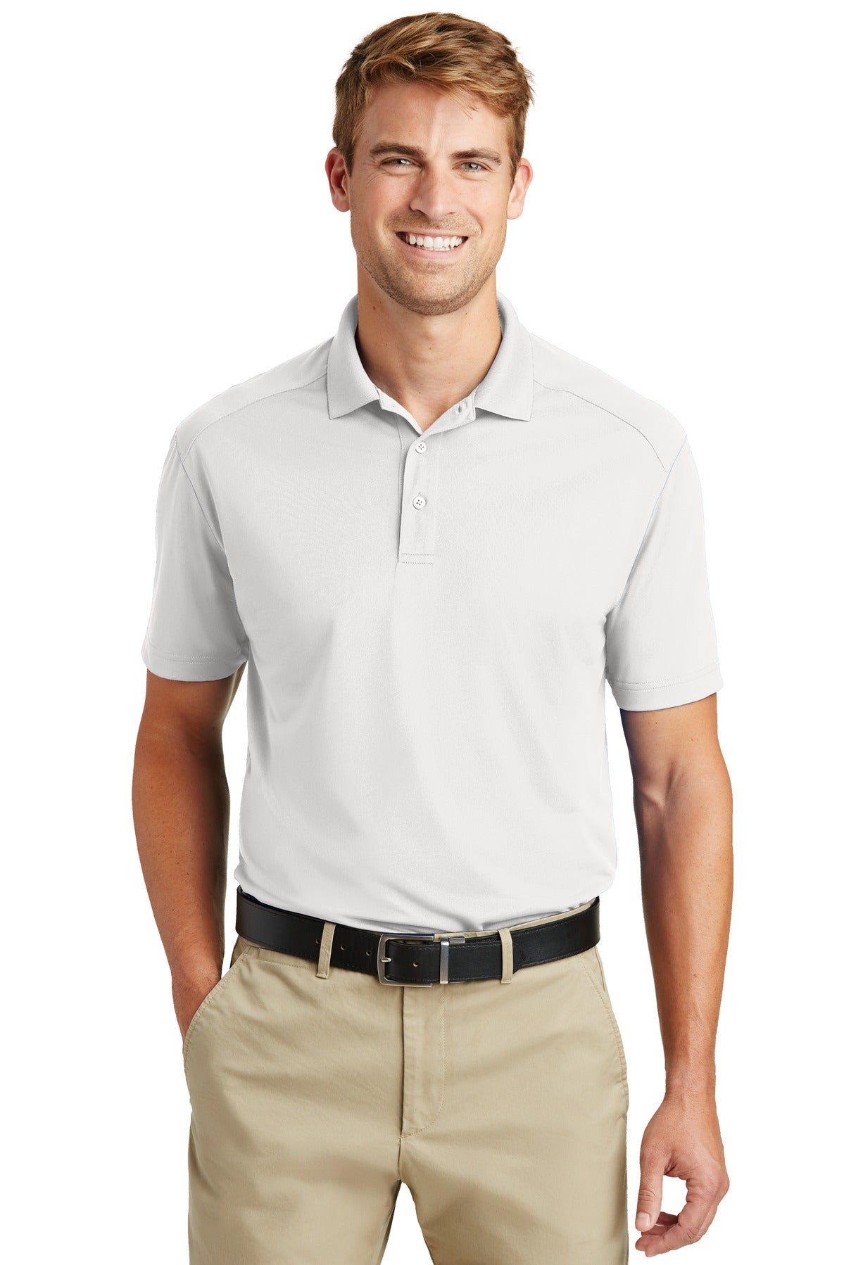 CornerStone Select Lightweight Snag-Proof Polo. CS418 - White - front
