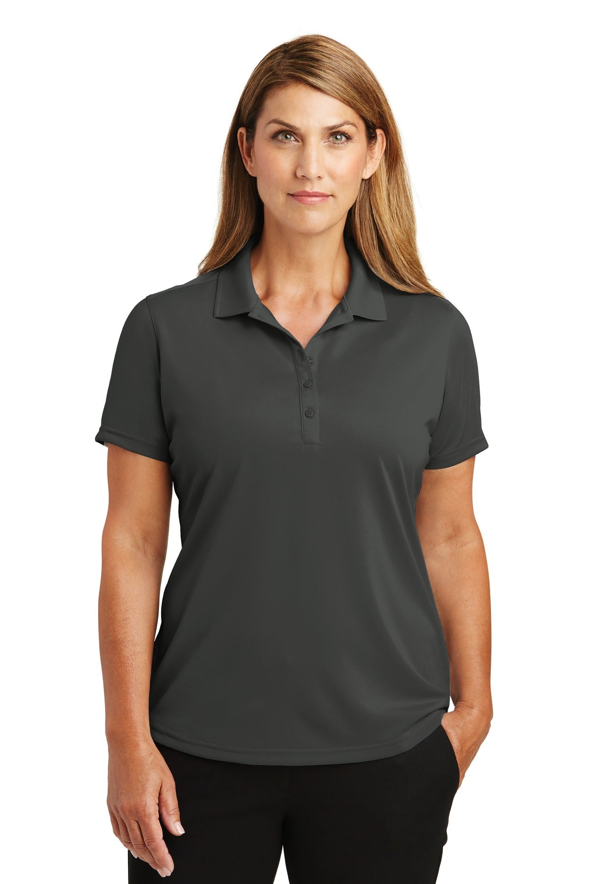 CornerStone Women's Select Lightweight Snag-Proof Polo. CS419 - Charcoal - front