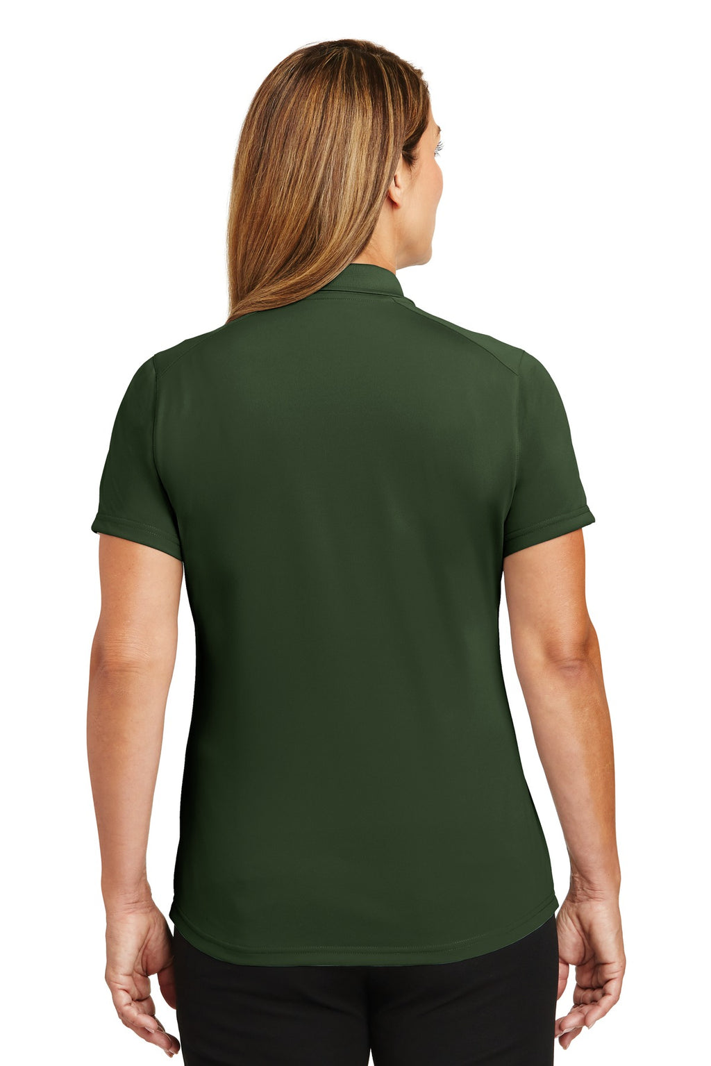 CornerStone Women's Select Lightweight Snag-Proof Polo. CS419 - Dark Green - back