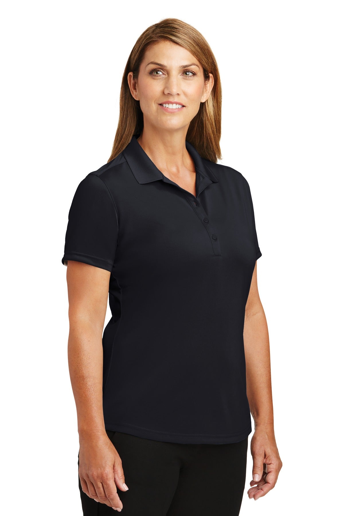 CornerStone Women's Select Lightweight Snag-Proof Polo. CS419 - Dark Navy - three_q