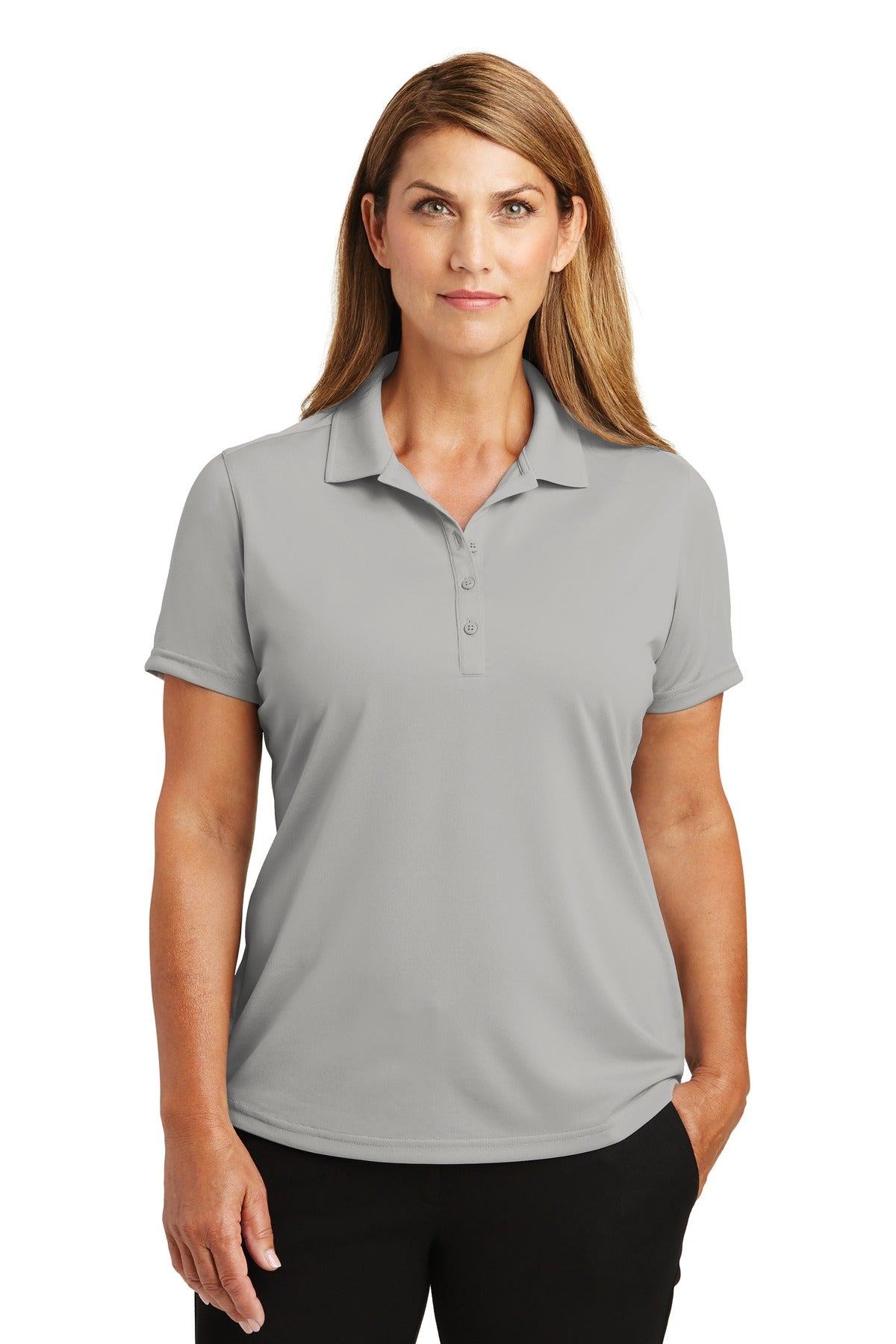 CornerStone Women's Select Lightweight Snag-Proof Polo. CS419 - Light Grey - front