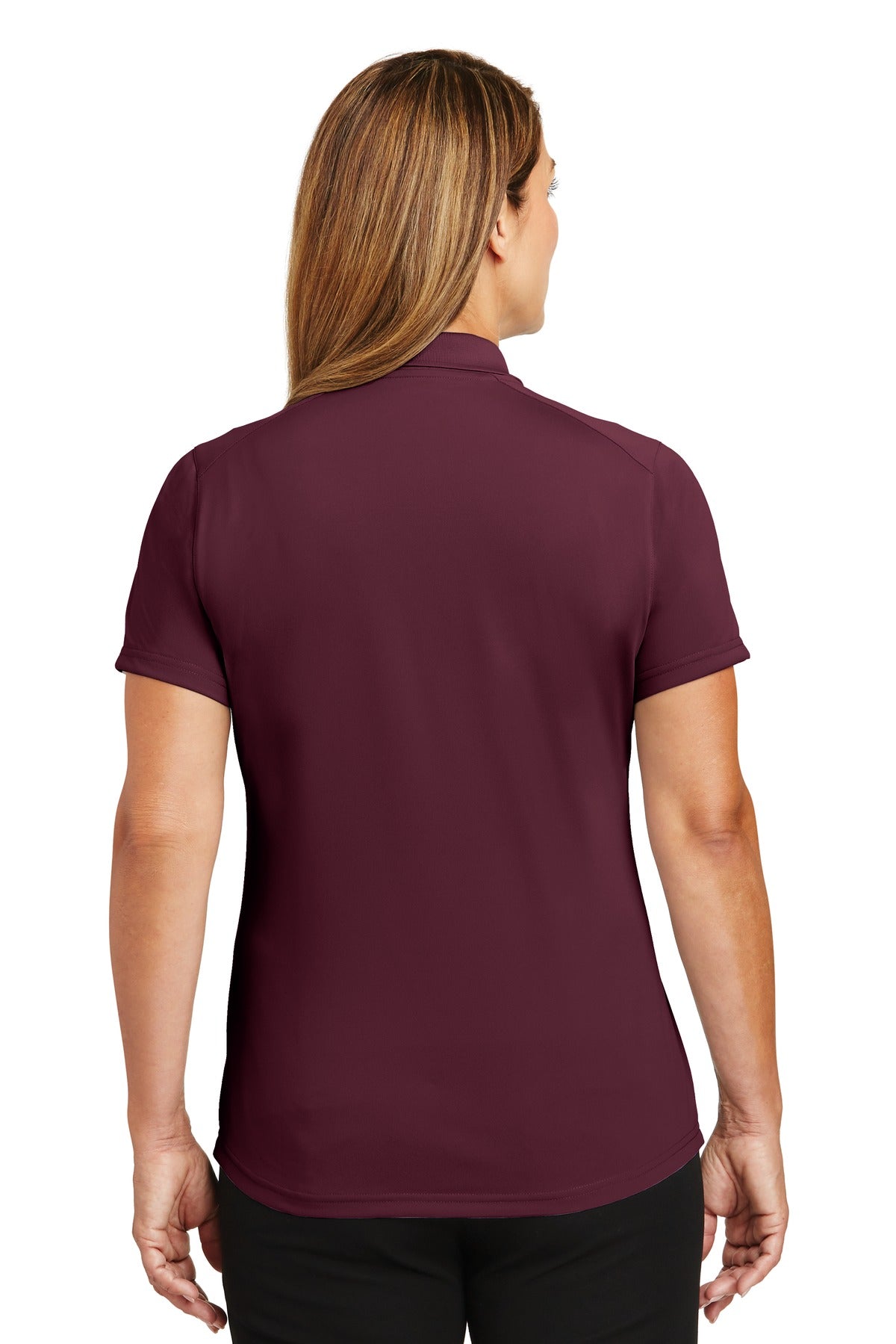 CornerStone Women's Select Lightweight Snag-Proof Polo. CS419 - Maroon - back