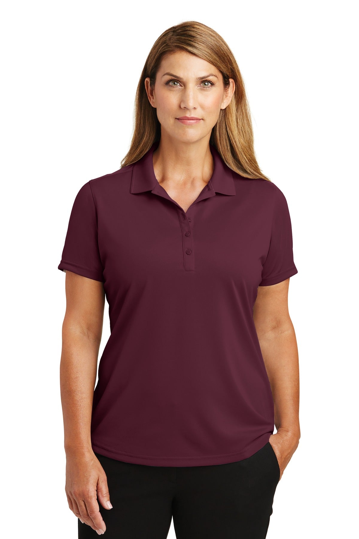 CornerStone Women's Select Lightweight Snag-Proof Polo. CS419 - Maroon - front