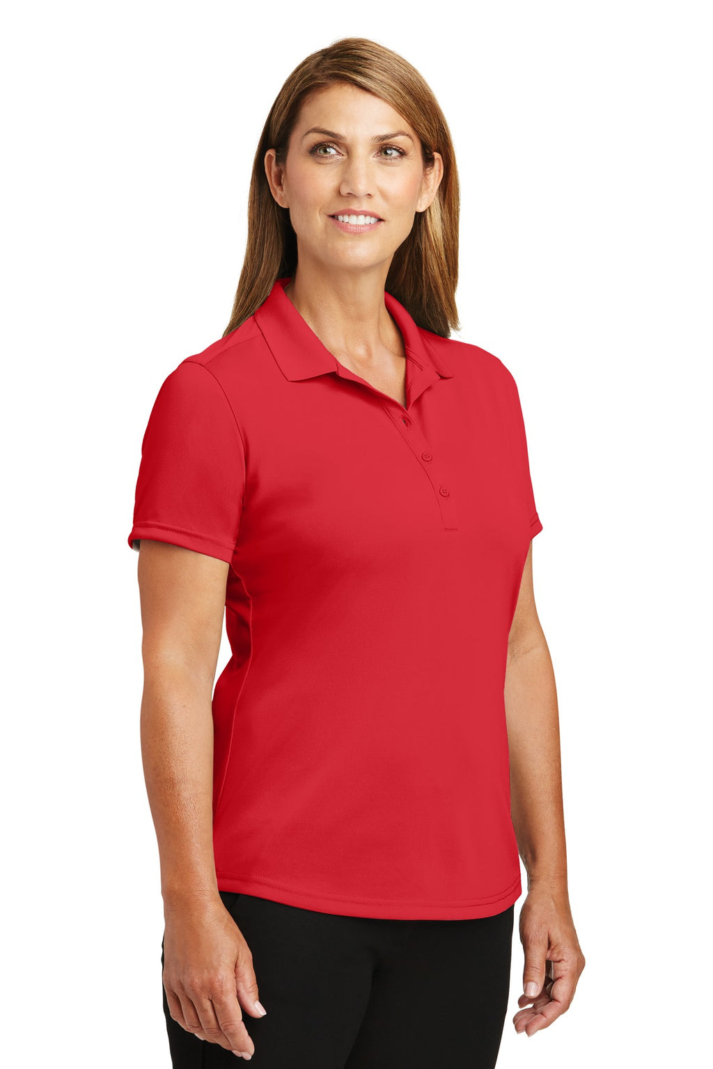 CornerStone Women's Select Lightweight Snag-Proof Polo. CS419 - Red - three_q