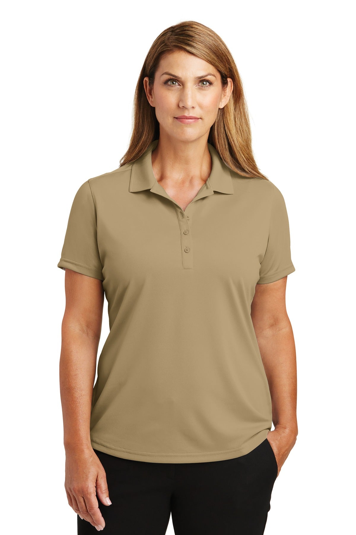 CornerStone Women's Select Lightweight Snag-Proof Polo. CS419 - Tan - front