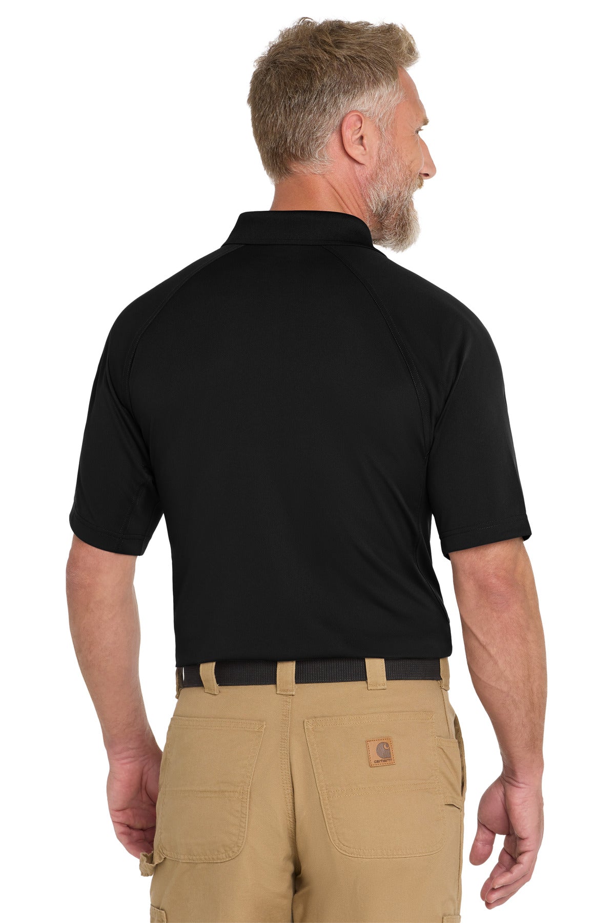 CornerStone Select Lightweight Snag-Proof Tactical Polo. CS420 - Black - back