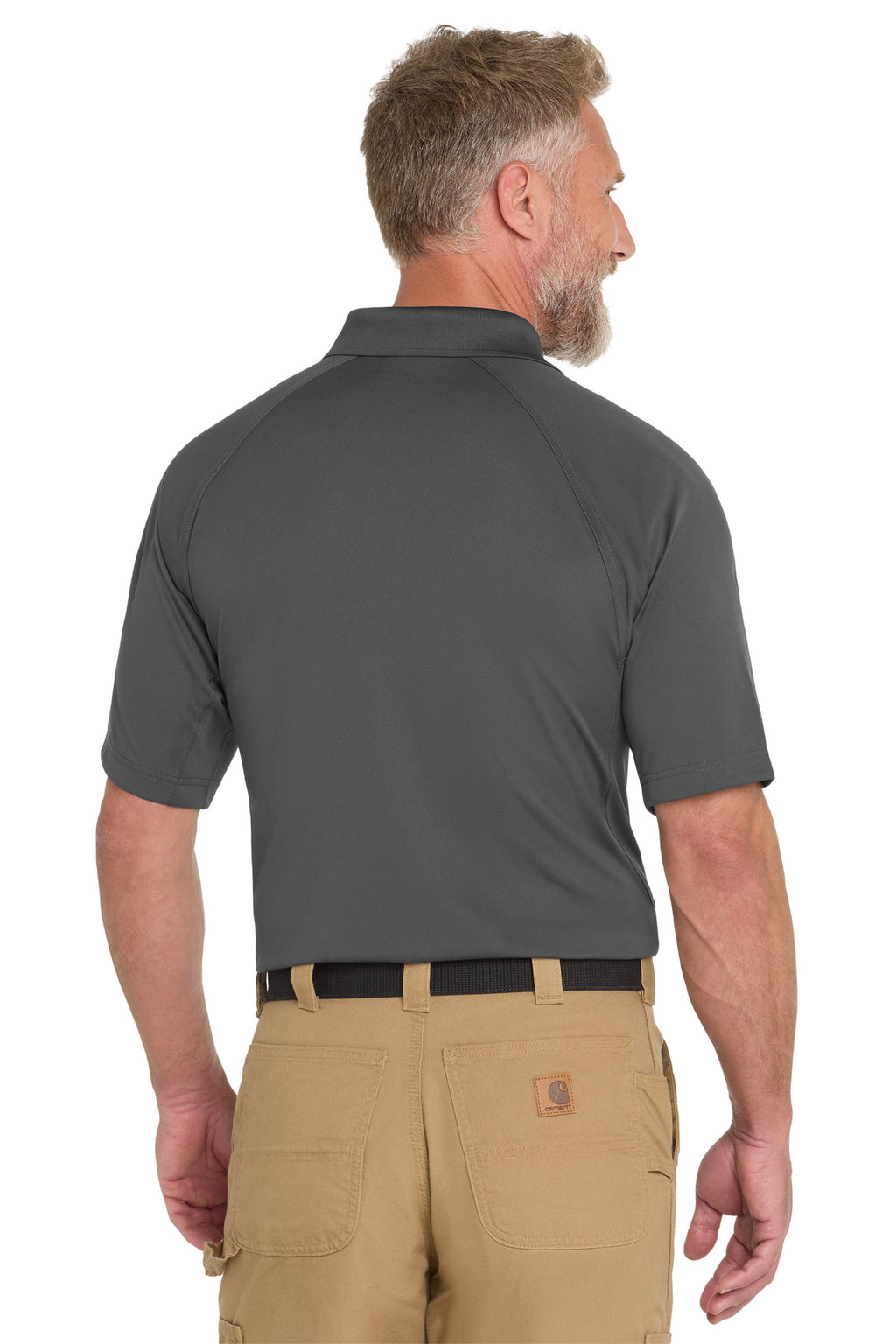 CornerStone Select Lightweight Snag-Proof Tactical Polo. CS420 - Charcoal - back