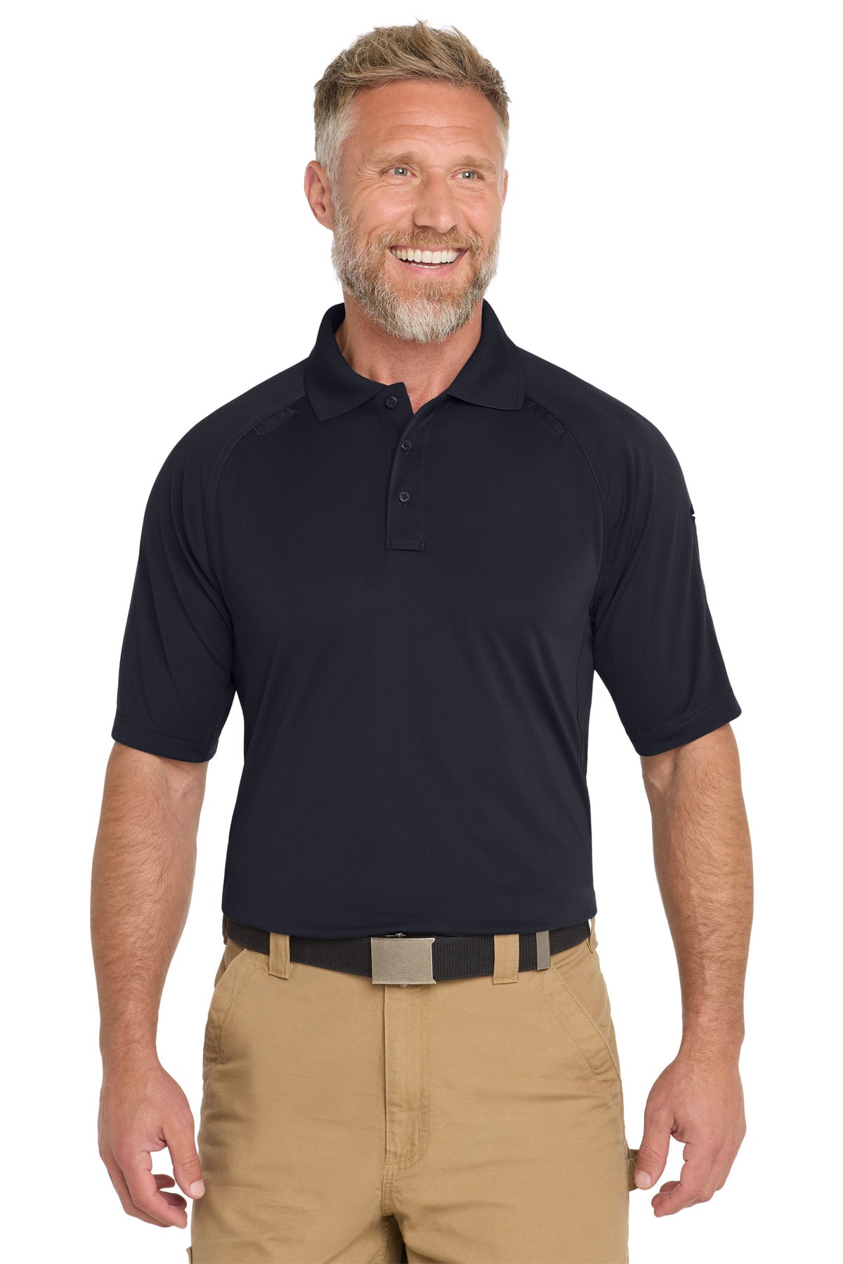 CornerStone Select Lightweight Snag-Proof Tactical Polo. CS420 - Dark Navy - front