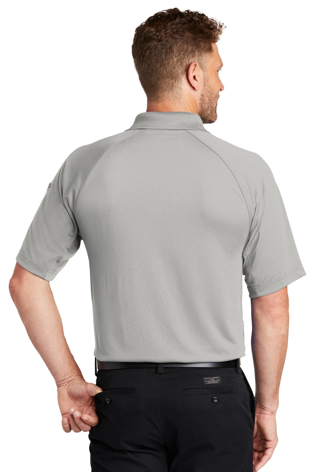 CornerStone Select Lightweight Snag-Proof Tactical Polo. CS420 - Light Grey - back
