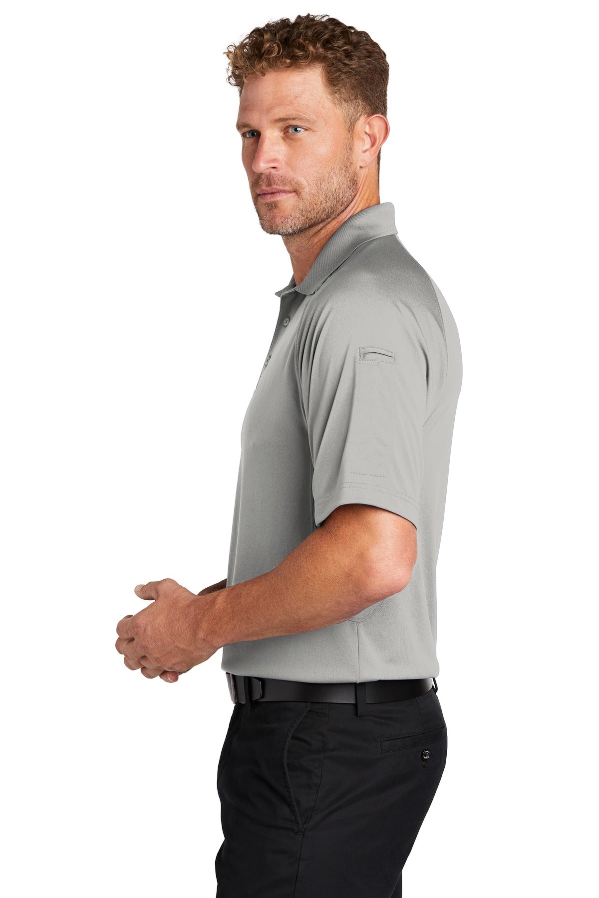 CornerStone Select Lightweight Snag-Proof Tactical Polo. CS420 - Light Grey - side