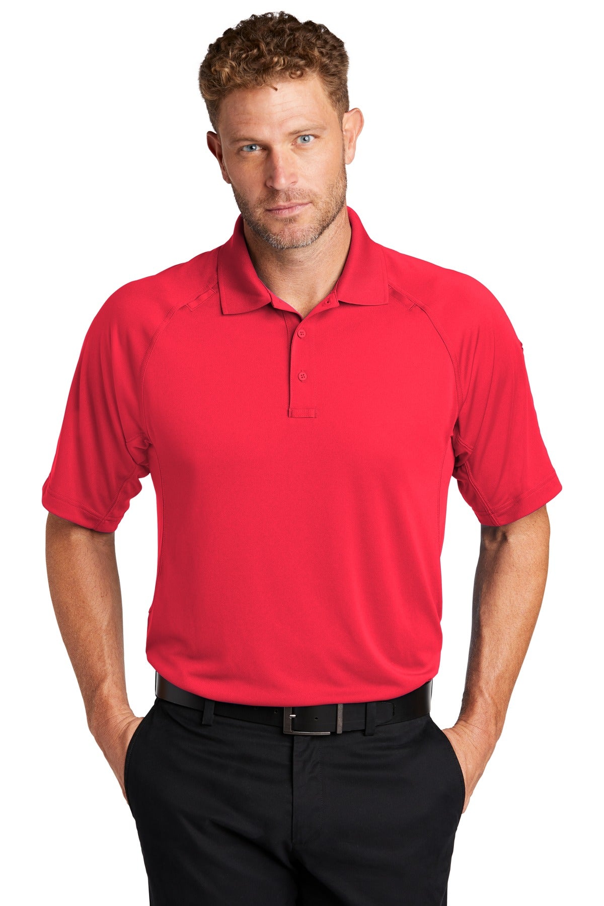 CornerStone Select Lightweight Snag-Proof Tactical Polo. CS420 - Red - front