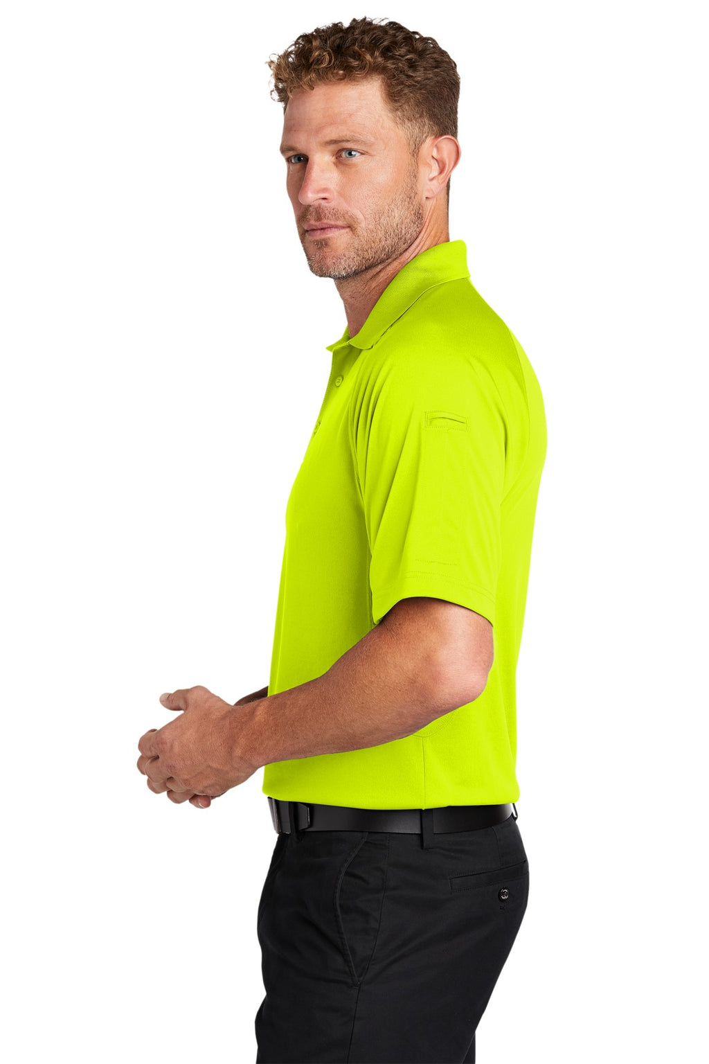 CornerStone Select Lightweight Snag-Proof Tactical Polo. CS420 - Safety Yellow - side