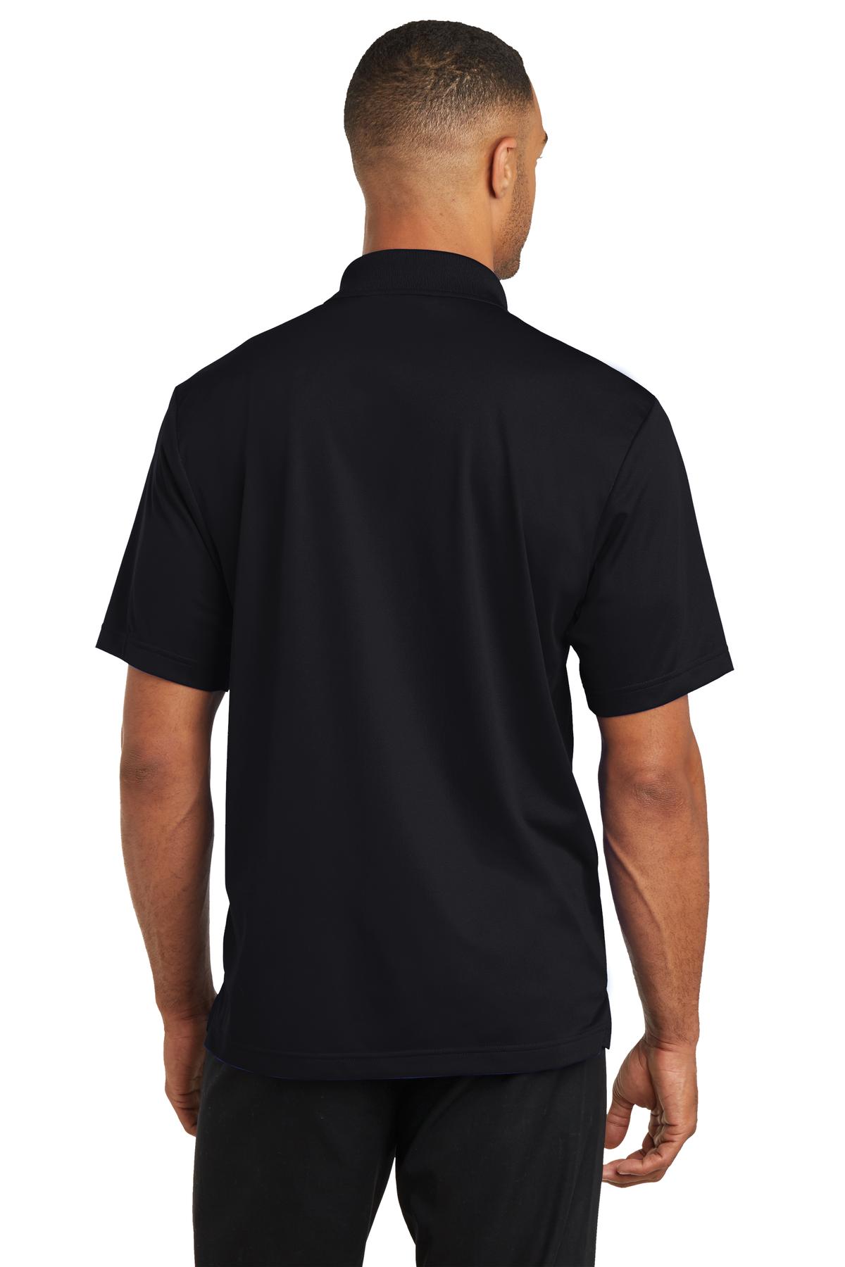 CornerStone Micropique Gripper Polo. CS421 - Black - back