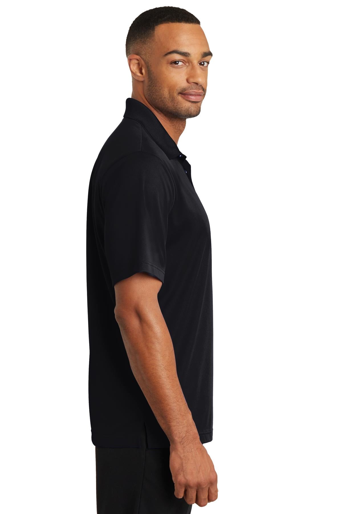 CornerStone Micropique Gripper Polo. CS421 - Black - side