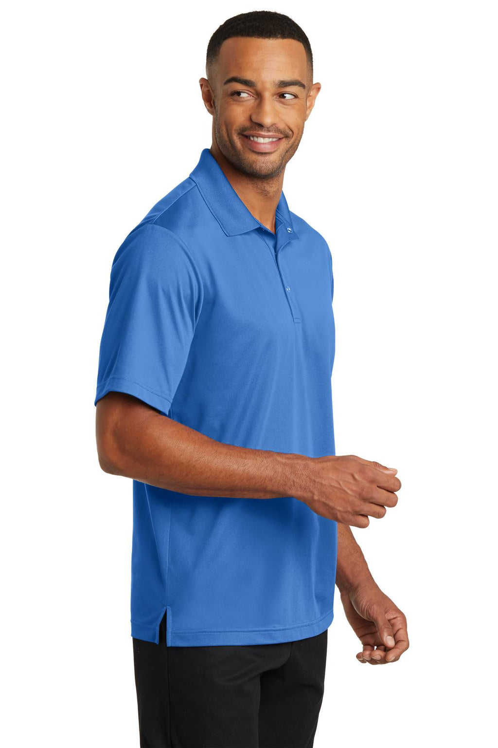 CornerStone Micropique Gripper Polo. CS421 - Blue Lake - three_q