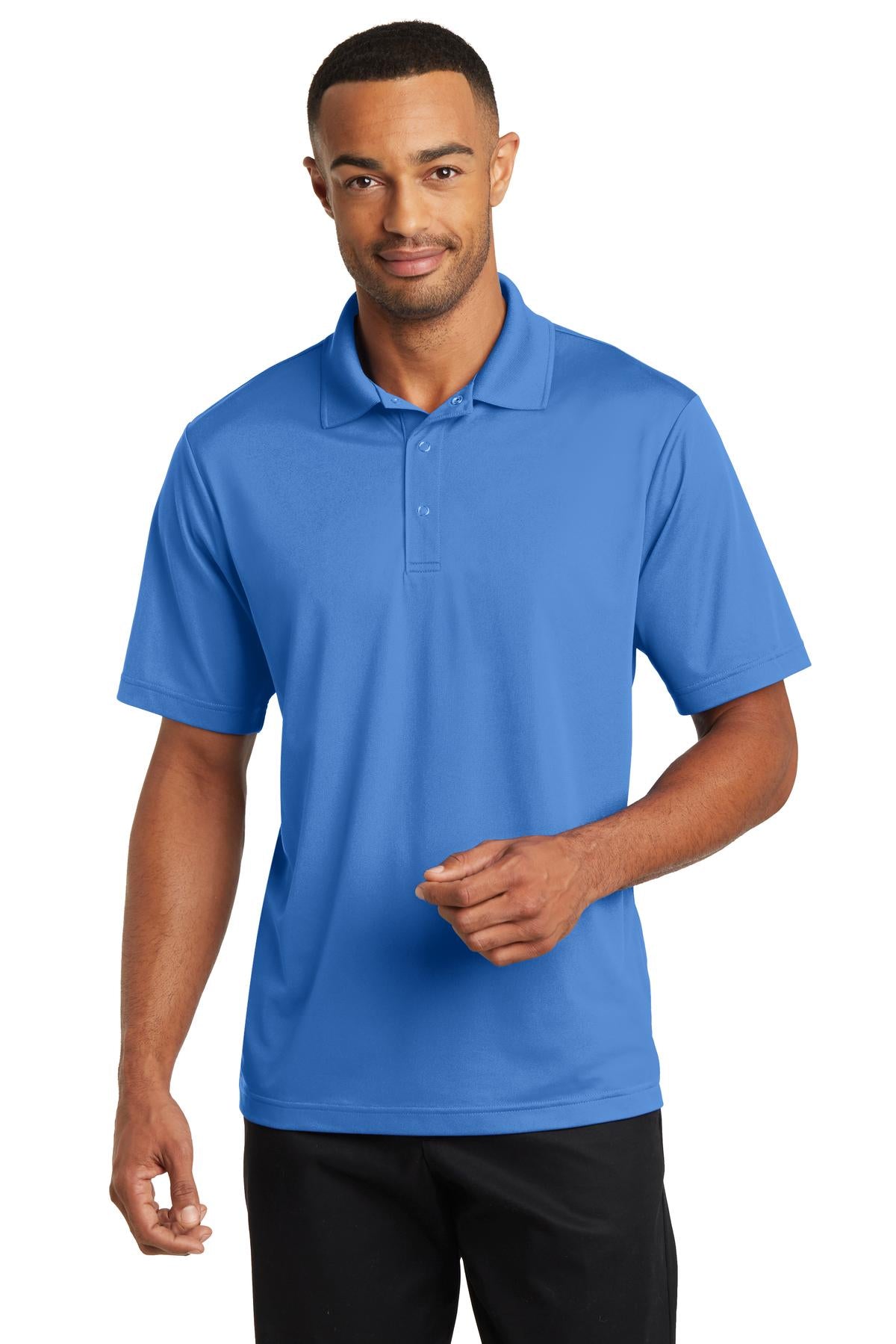 CornerStone Micropique Gripper Polo. CS421 - Blue Lake - front