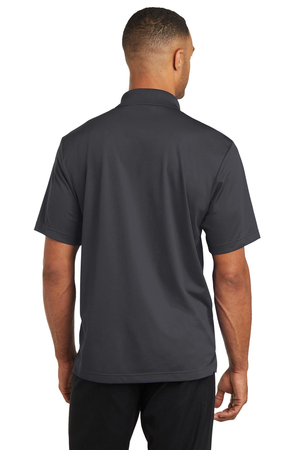 CornerStone Micropique Gripper Polo. CS421 - Iron Grey - back