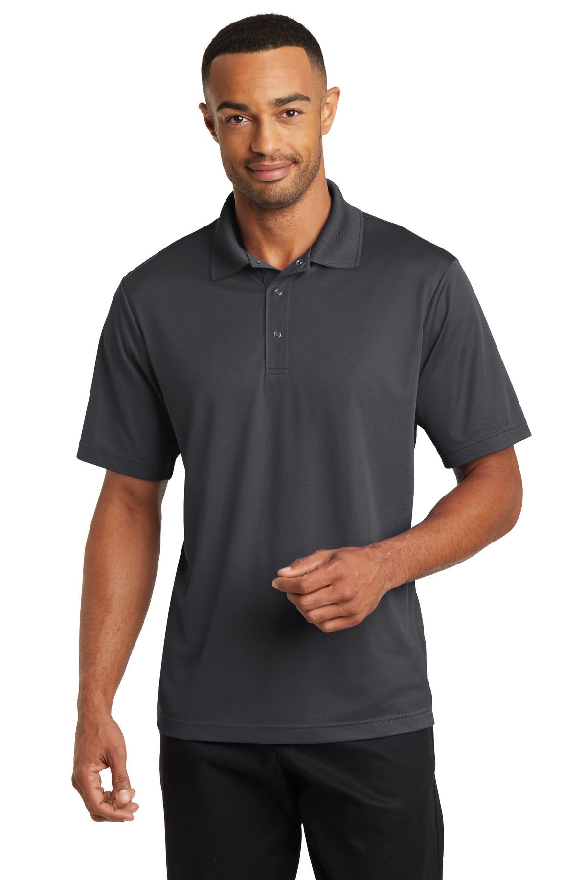 CornerStone Micropique Gripper Polo. CS421 - Iron Grey - front