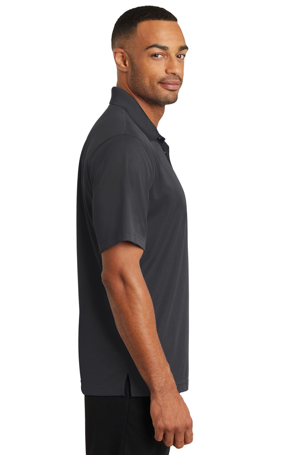 CornerStone Micropique Gripper Polo. CS421 - Iron Grey - side