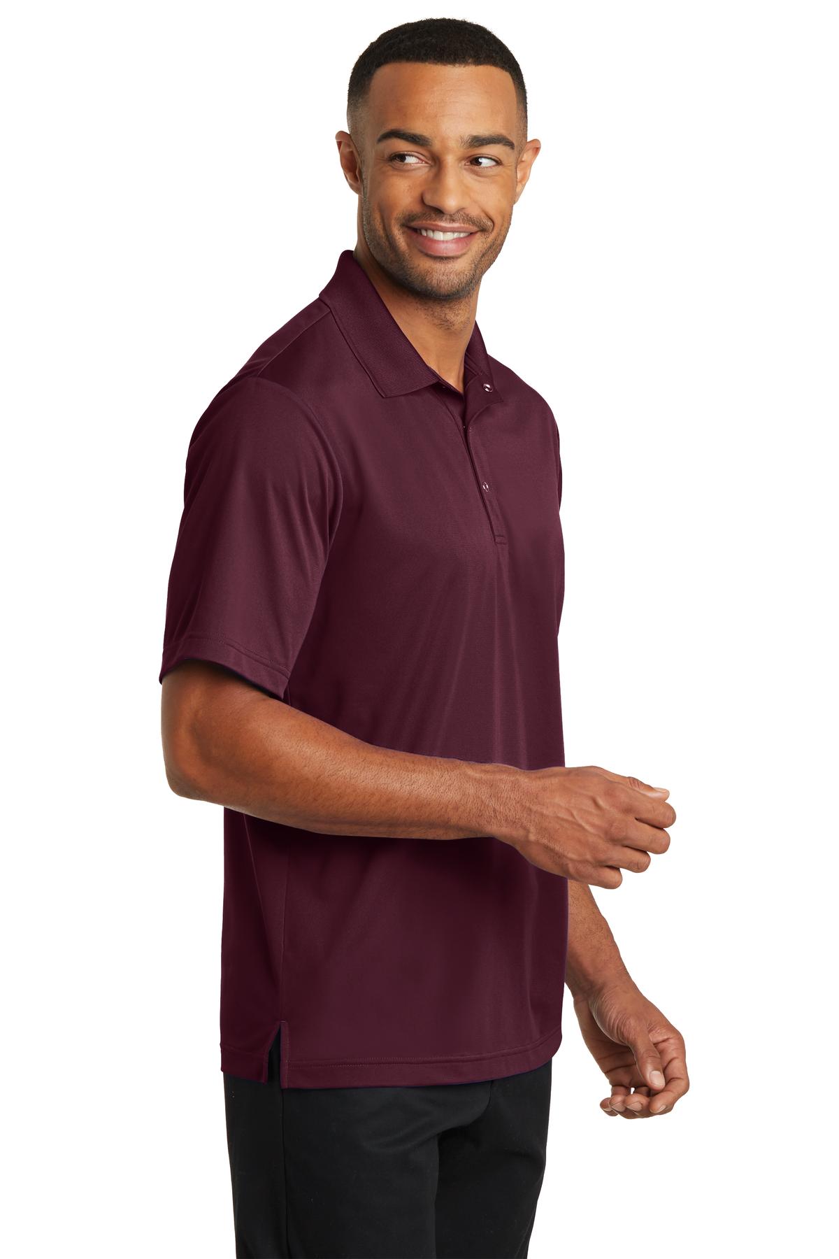 CornerStone Micropique Gripper Polo. CS421 - Maroon - three_q