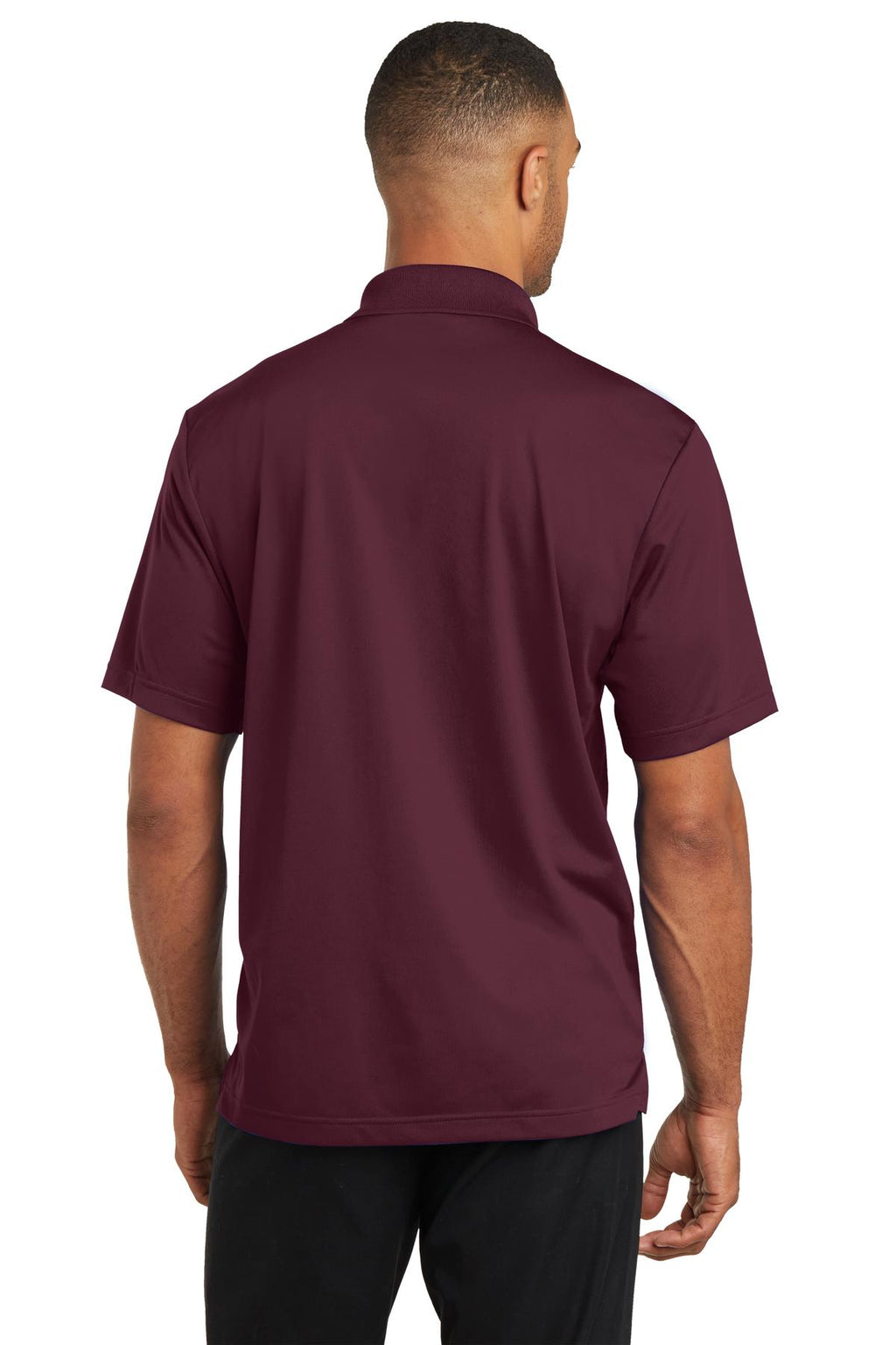 CornerStone Micropique Gripper Polo. CS421 - Maroon - back