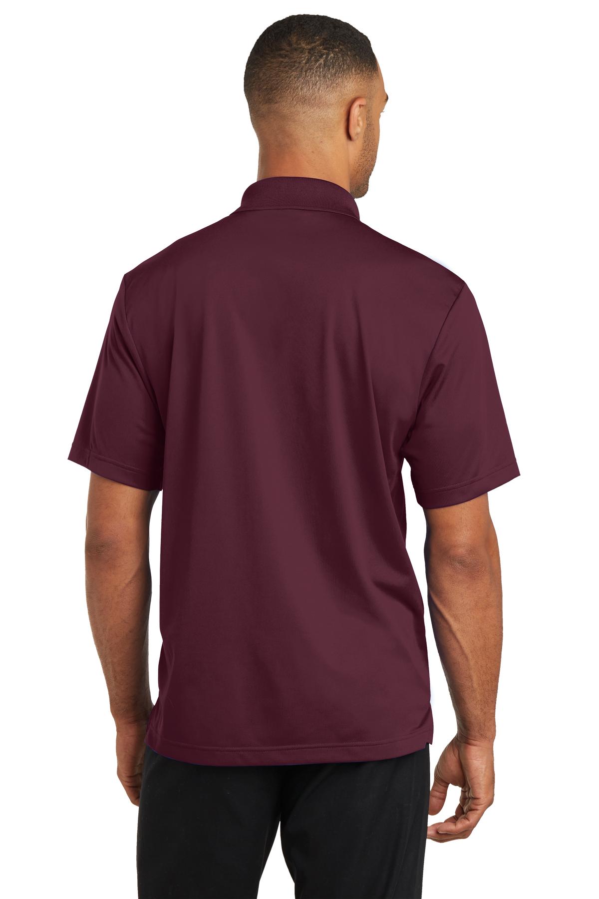 CornerStone Micropique Gripper Polo. CS421 - Maroon - back
