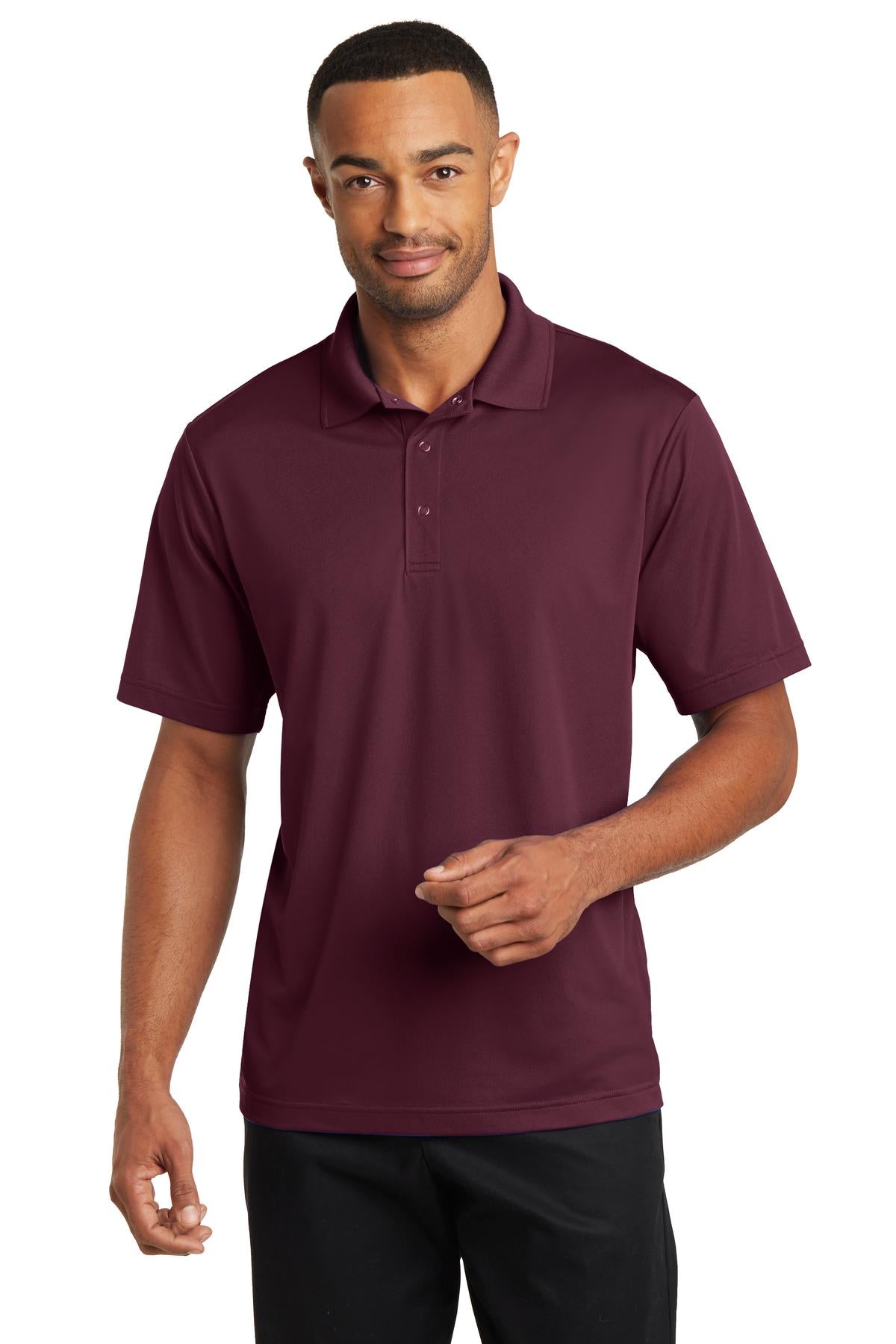 CornerStone Micropique Gripper Polo. CS421 - Maroon - front