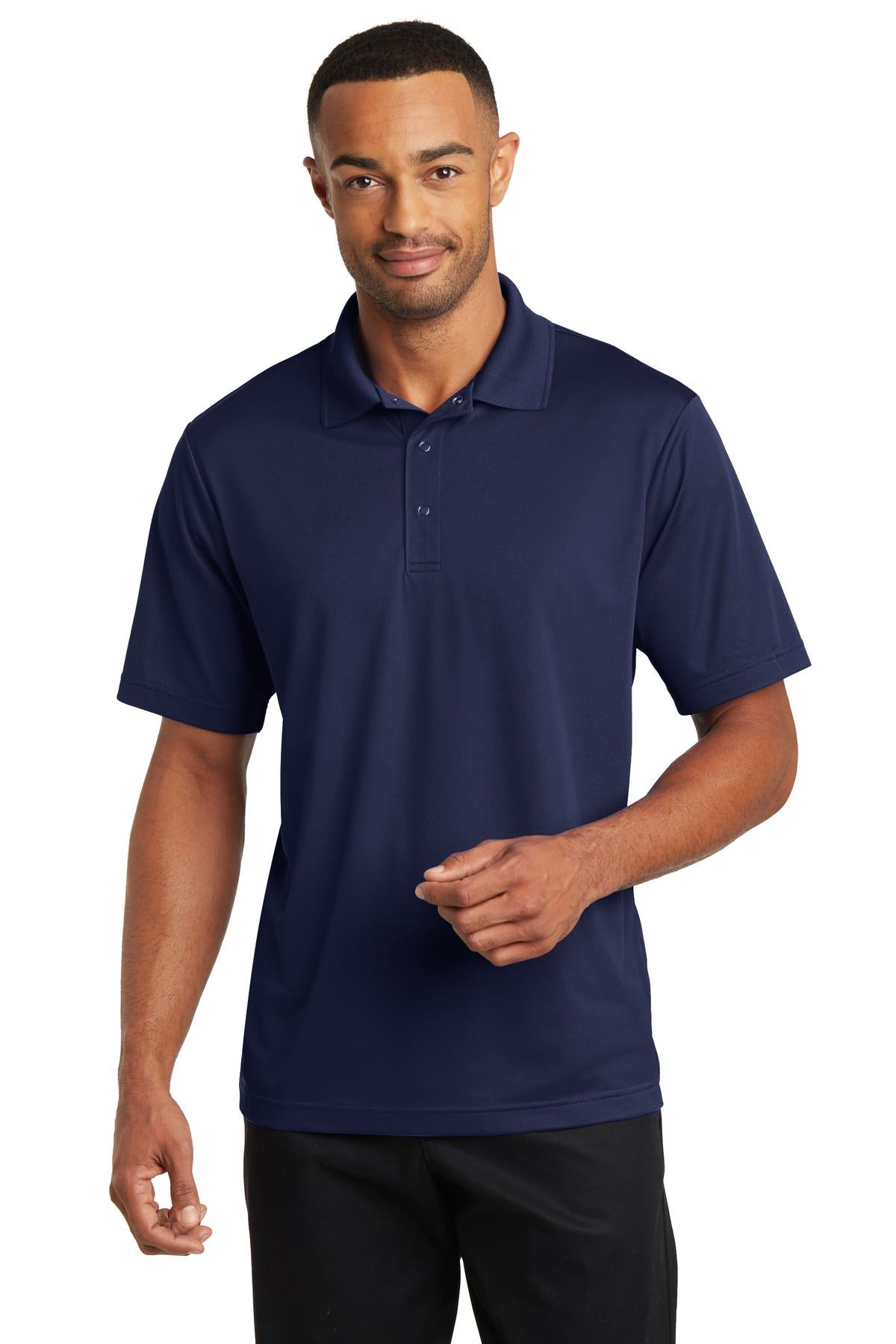 CornerStone Micropique Gripper Polo. CS421 - True Navy - front