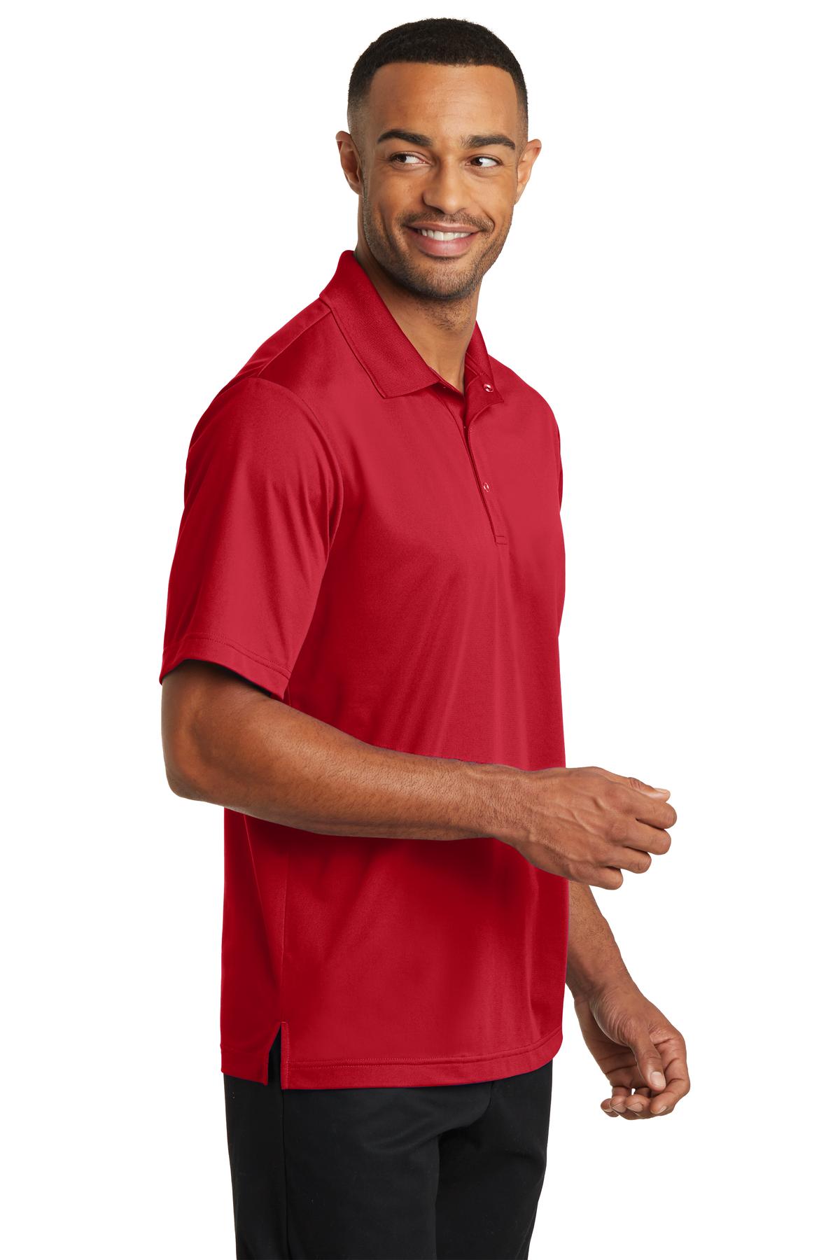 CornerStone Micropique Gripper Polo. CS421 - True Red - three_q