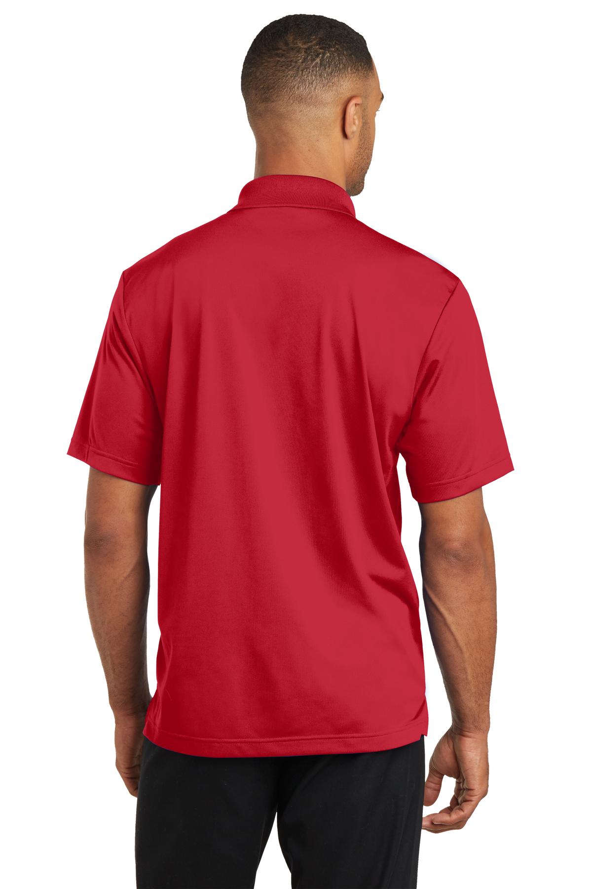 CornerStone Micropique Gripper Polo. CS421 - True Red - back
