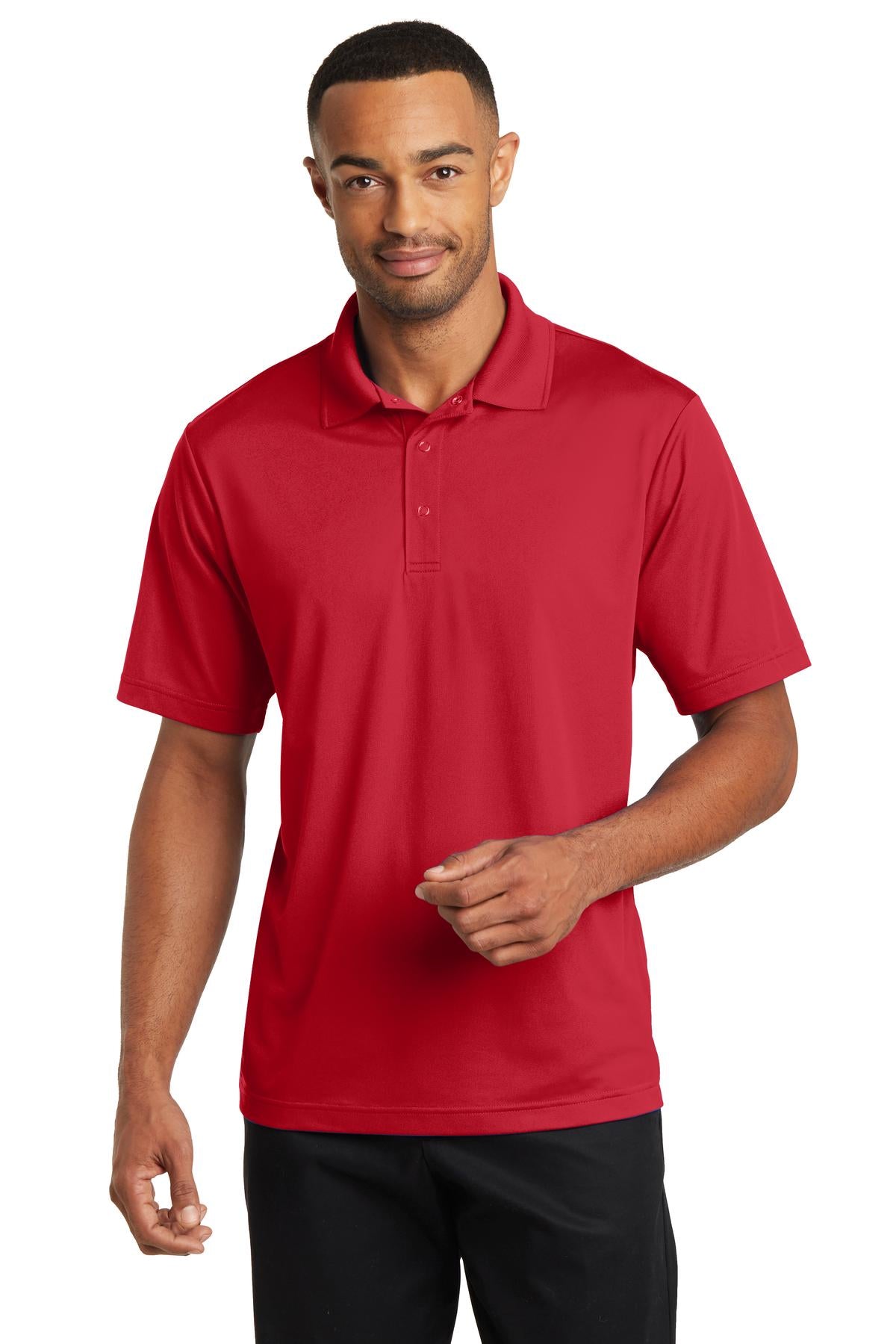 CornerStone Micropique Gripper Polo. CS421 - True Red - front