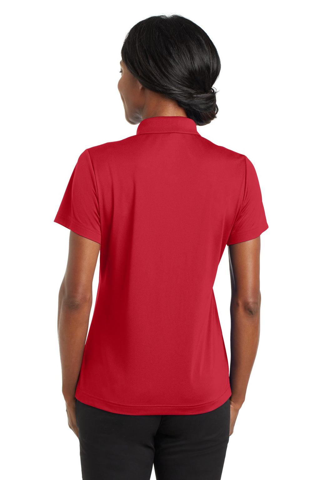 DISCONTINUED CornerStone Ladies Micropique Gripper Polo. CS422 - True Red - back
