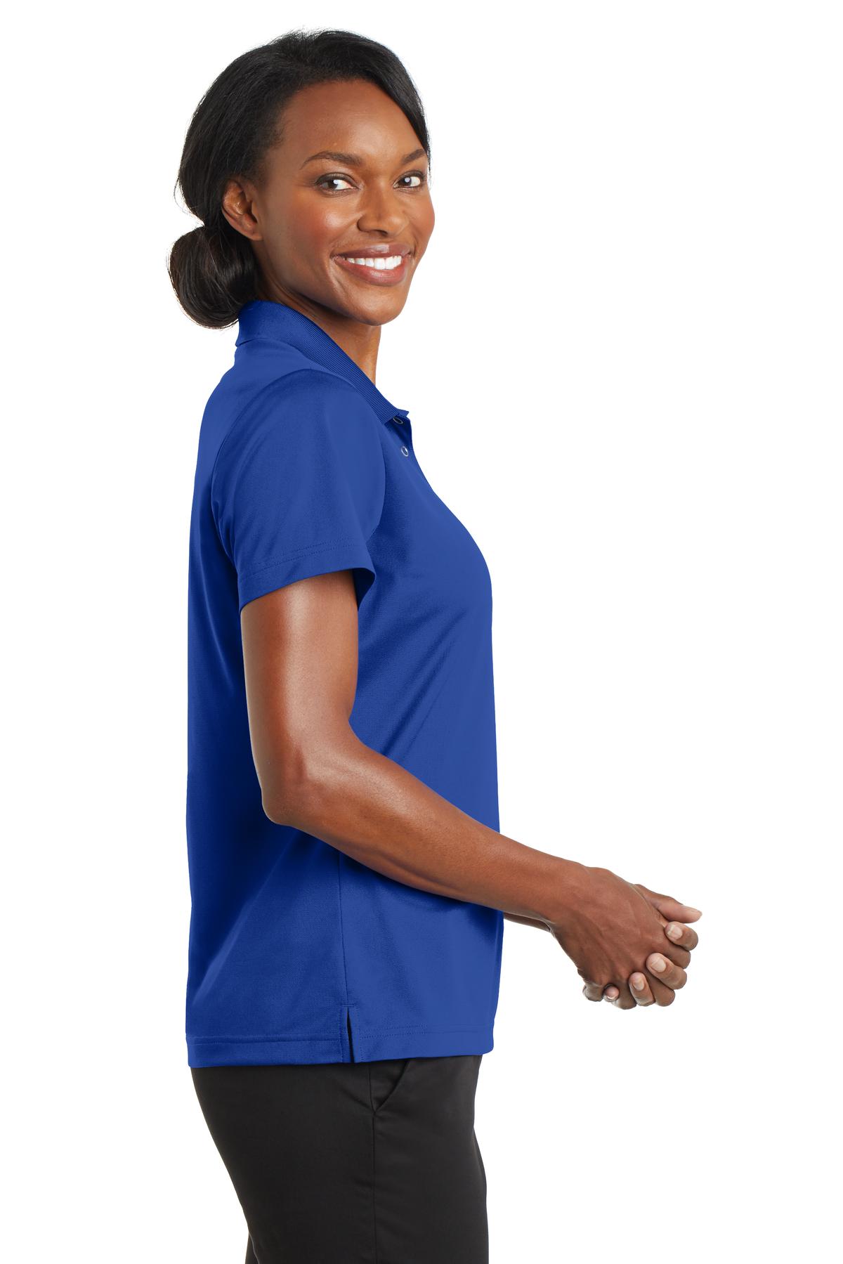 DISCONTINUED CornerStone Ladies Micropique Gripper Polo. CS422 - True Royal - side